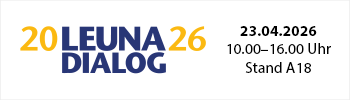 LEUNA-Dialog 2026 Logo zum LEUNA-Dialog, Datum: 23.04.2026, Uhrzeit: 10.00-16.00 Uhr